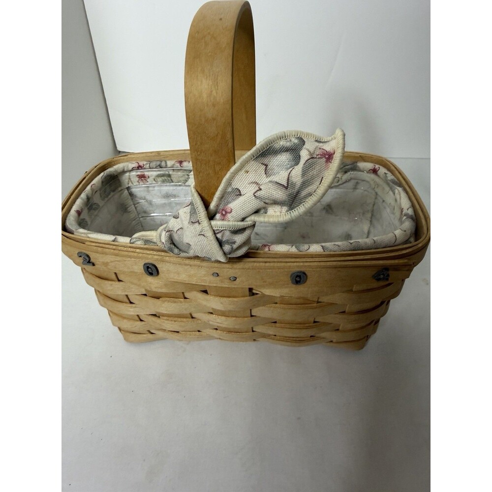 Longaberger Floral Basket Liner Protector 2004 Signed